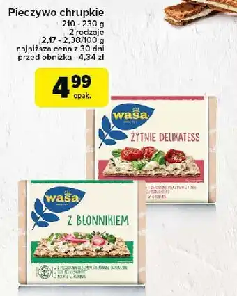 Carrefour Pieczywo chrupkie żytnie delikatess Wasa oferta