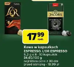 Carrefour Kawa espresso macchiato Tassimo L'or oferta