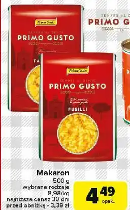 Carrefour Makaron fusilli Melissa Primo Gusto oferta