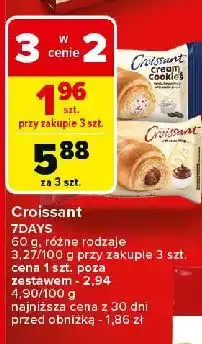 Carrefour Croissant z nadzieniem o smaku kakaowym 7 Days oferta