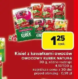 Carrefour Kisiel jabłkowy z kawałkami owoców Delecta Owocowy Kubek oferta