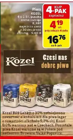 Carrefour Piwo Kozel Bily Lehky oferta