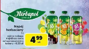 Carrefour Napój herbaciany raspberry Herbapol Ice Tea oferta