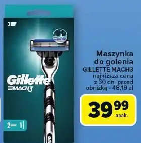 Carrefour Maszynka do golenia + 2 wkłady Gillette Mach3 oferta