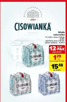 Carrefour Woda lekko gazowana Cisowianka oferta