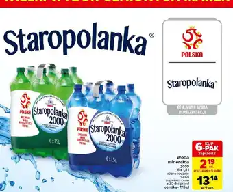 Carrefour Woda gazowana Staropolanka 2000 oferta