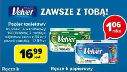 Carrefour Papier toaletowy delikatnie biały Velvet oferta