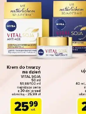 Carrefour Krem do twarzy ujędrniający spf30 Nivea Vital Soja oferta