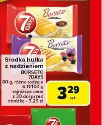 Carrefour Słodka bułka z nadzieniem Borseto 7 Days oferta