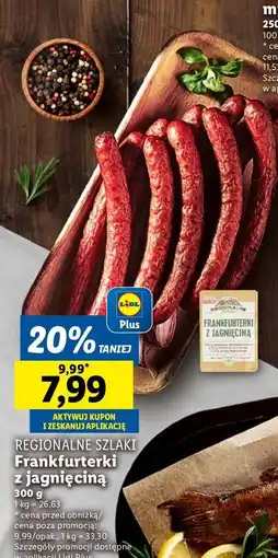 Lidl Frankfurterki z jagnięciną Regionalne Szlaki oferta