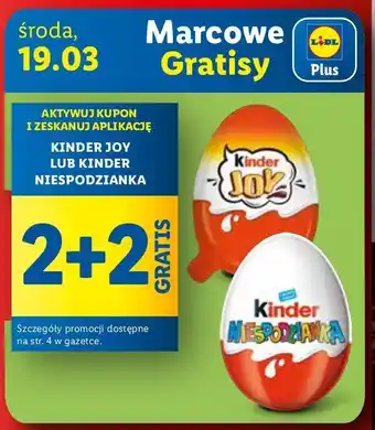 Lidl Jajko Kinder Niespodzianka lub Kinder Joy oferta