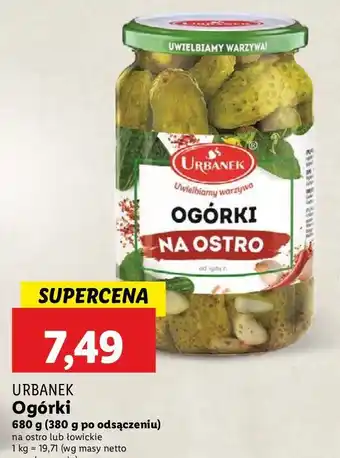 Lidl Ogórki łowickie Urbanek oferta