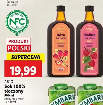 Lidl Sok z róży Abjo oferta