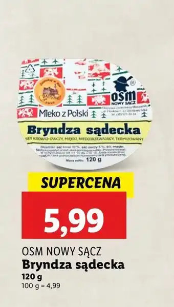 Lidl Bryndza sądecka Osm Nowy Sącz oferta