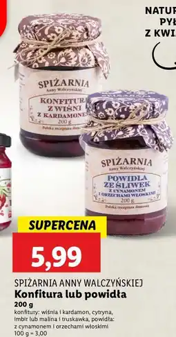 Lidl Powidła z cynamonem i orzechami włoskimi Spiżarnia Anny Walczyńskiej oferta