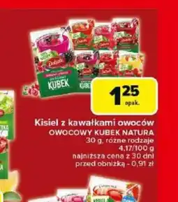 Carrefour Kisiel z kawałkami owoców Owocowy Kubek Natura oferta