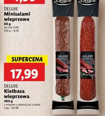 Lidl Kiełbasa wieprzowa z mięsem dzika Deluxe (Schwarz) oferta