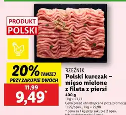 Lidl Mięso mielone z piersi kurczaka Rzeźnik Codzienna Dostawa Fit Life oferta