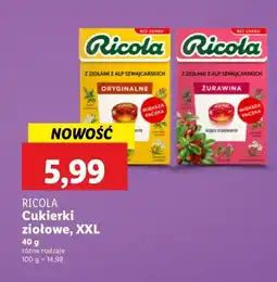 Lidl Cukierki orginalne ziołowe Ricola oferta