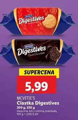 Lidl Ciastka z ciemną czekoladą Mcvitie's oferta