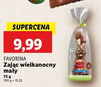 Lidl Zając wielkanocny z czekolady mlecznej Favorina oferta