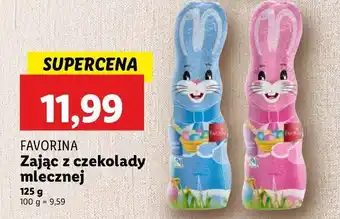 Lidl Zając z czekolady różowy Favorina oferta