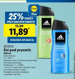 Lidl Żel pod prysznic Adidas Men Active Start oferta