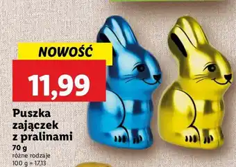 Lidl Zajączek z pralinkami puszka oferta