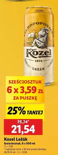 Lidl Piwo Kozel Lezak oferta