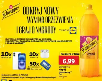 Lidl Napój orange Schweppes oferta