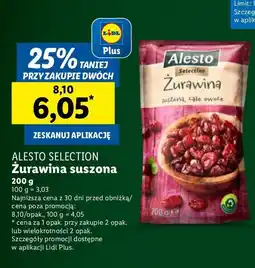 Lidl Żurawina suszona Alesto oferta