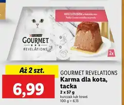 Lidl Karma dla kota mus z łososiem Purina Gourmet Revelations oferta