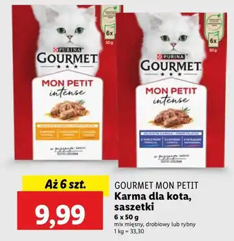 Lidl Karma dla kota kaczka + kurczak indyk Purina Gourmet Mon Petit oferta