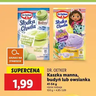 Lidl Kaszka manna borówka Dr. Oetker Słodka Chwila oferta