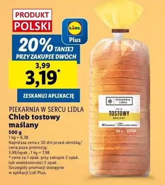 Lidl Chleb tostowy maślany Piekarnia W Sercu Lidla oferta