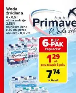 Carrefour Woda źródlana Primavena oferta