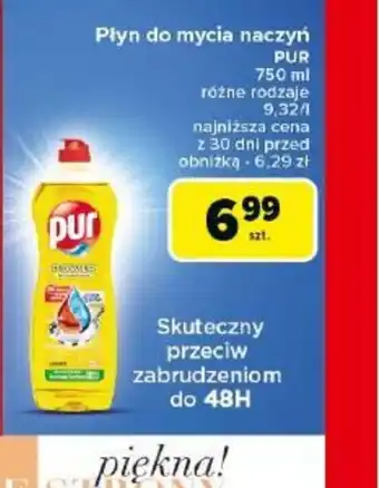 Carrefour Płyn do mycia naczyń Pur oferta