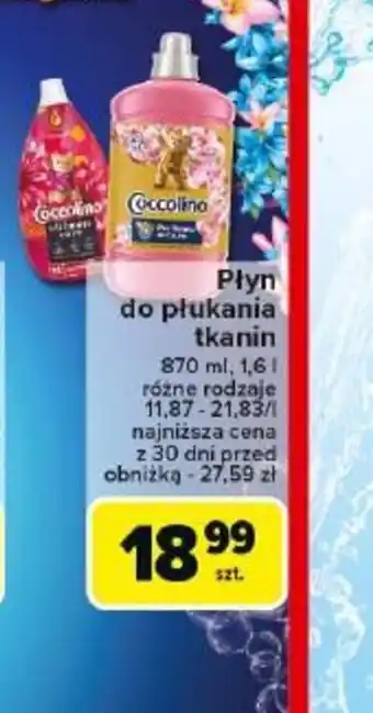 Carrefour Płyn do płukania tkanin Coccolino oferta