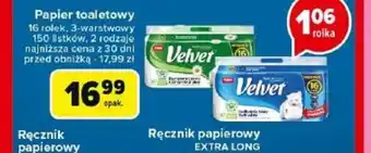 Carrefour Papier toaletowy Velvet oferta