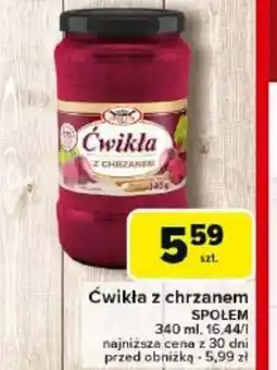 Carrefour Ćwikła z chrzanem Społem oferta