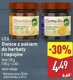 ALDI 4TEA Owoce z sokiem do herbaty i napojów oferta