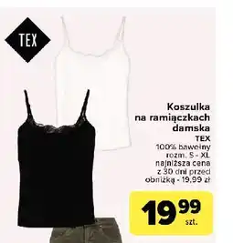 Carrefour Koszulka na ramiączkach damska s-xl Tex oferta