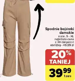 Carrefour Spodnie bojówki damskie oferta