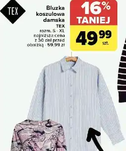 Carrefour Bluzka koszulowa damska rozm. s-xl Tex oferta