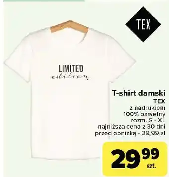 Carrefour T-shirt damski s-xl Tex oferta