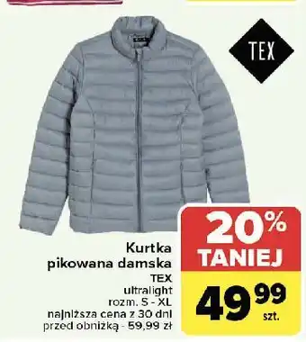 Carrefour Kurtka damska pikowana s-xl Tex oferta