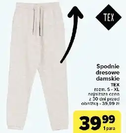 Carrefour Spodnie dresowe damskie rozm. s-xl Tex oferta