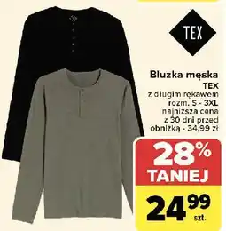 Carrefour Bluzka męska z długim rękawem s-3xl Tex oferta
