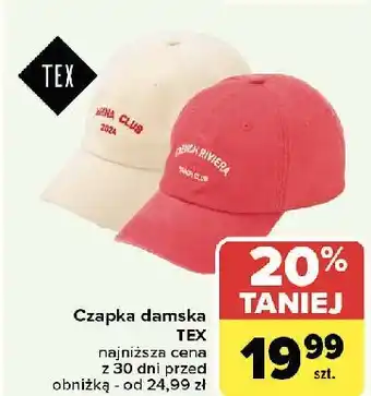 Carrefour Czapka damska Tex oferta