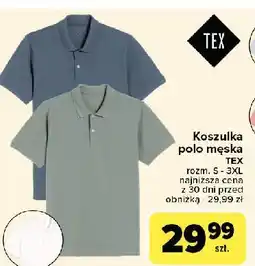 Carrefour Koszulka polo męska rozm. s-3xl Tex oferta